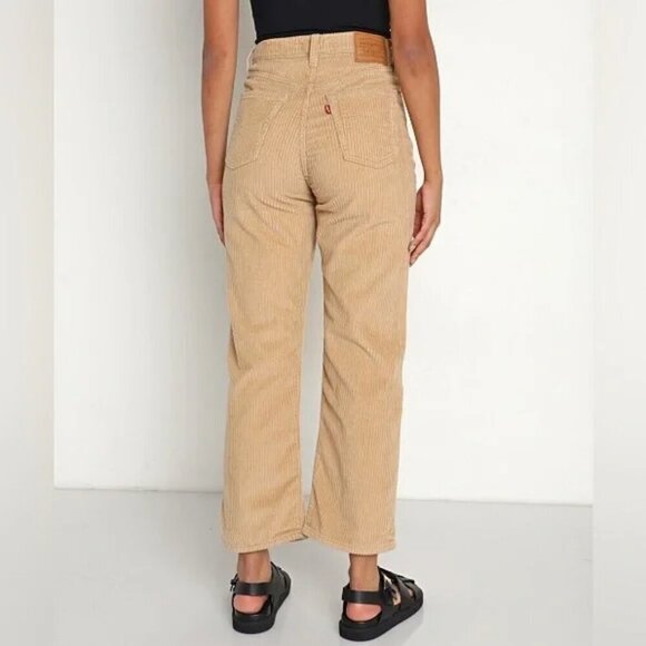 Levi's Ribcage Straight Ankle Cord-Granola- High Waisted Neutral Cords- Size 29 - Picture 5 of 16